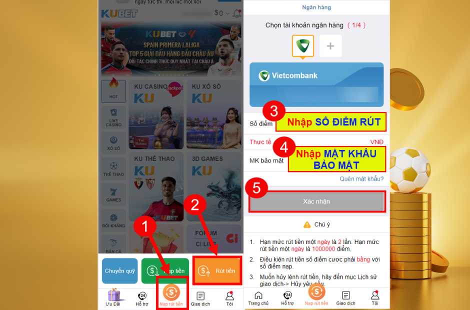 Hướng dẫn cách rút tiền chi tiết